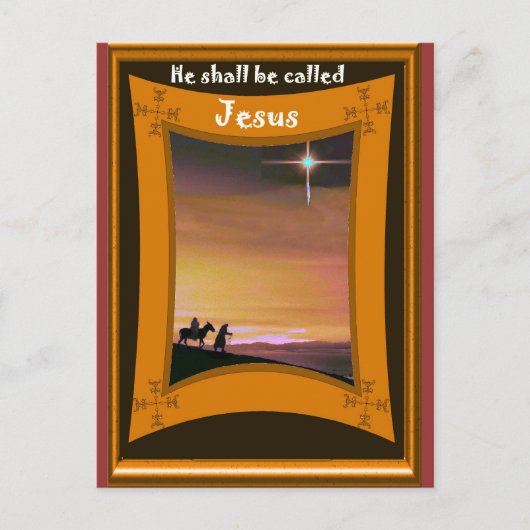 Carte Postale Marie et Joseph sur la route (Devant)
