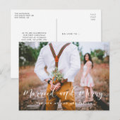 Carte Postale Marié et Joyeux photo élégante Noël (Devant / Derrière)