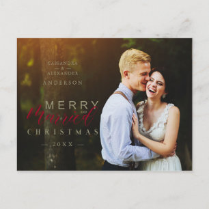 Carte Postale Marié et Joyeux photo personnalisée de Noël