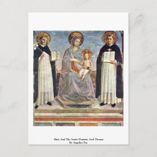 Carte Postale Marie Et Les Saints Dominic Et Thomas (Devant)