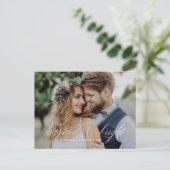 Carte Postale Marié et un script lumineux de vacances (Debout devant)