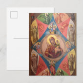 Carte Postale Marie, Jésus et les Anges (Devant / Derrière)