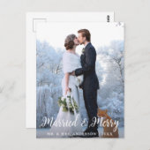 Carte Postale Marié & Joyeux Mariage Noël Photo L (Devant / Derrière)