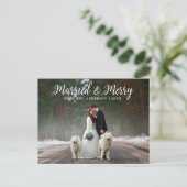 Carte Postale Marié & Joyeux Mariage Photo Noël (Debout devant)
