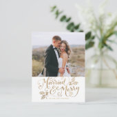 Carte Postale Marié & Joyeux Noël Papier photo Or (Debout devant)