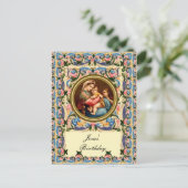 Carte Postale Marie la Vierge et l'enfant - Anniversaire de Jésu (Debout devant)