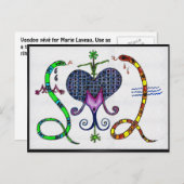 Carte Postale Marie Laveau Voodoo Vévé (Devant / Derrière)