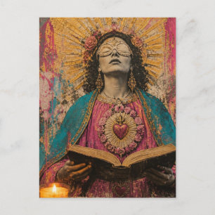 Carte Postale Marie Madeleine superbe dans un masque de sommeil