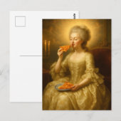 Carte Postale Marie mangeant de la pizza Art numérique (Devant / Derrière)