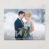 Carte Postale MARIÉ & MERRY | faire-part de mariage élégante (Devant)
