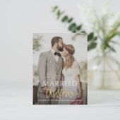 Carte Postale MARIÉ NOËL mariage faire-part (Debout devant)