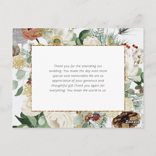 Carte Postale MARIÉ NOËL mariage faire-part (Dos)