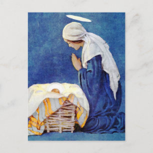 Carte Postale Marie Priant Et Bébé Jésus