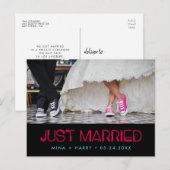 Carte Postale Marié Retro 80s néon lumières mariage (Devant / Derrière)