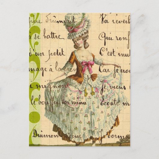 Carte Postale Marie, Vintage Art numérique-Dame (Devant)