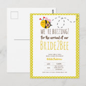 Carte Postale Mariée 2 BEE mignonne Mariage ou Fête des mariées (Devant / Derrière)