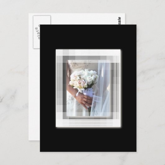 Carte Postale mariée à fleurs (Devant / Derrière)