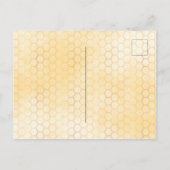 Carte Postale Mariée à l'abeille or en or miel doux dégoulinant  (Dos)