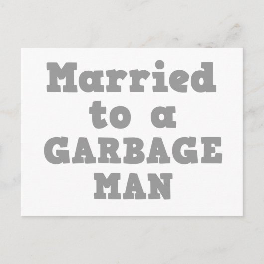 CARTE POSTALE MARIÉE À UN ÉBOUEUR (Devant)