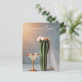 Carte Postale Mariée Cactus Drôle  (Debout devant)