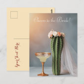 Carte Postale Mariée Cactus Drôle  (Devant / Derrière)