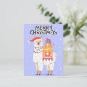 Carte Postale Mariée Christmas Llama (Debout devant)