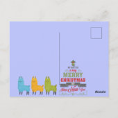 Carte Postale Mariée Christmas Llama (Dos)