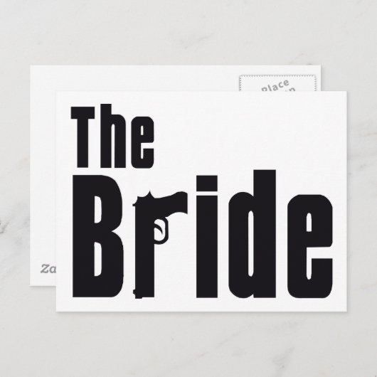 Carte Postale Mariée de la mafia (Devant / Derrière)