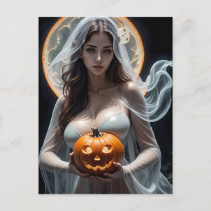 Carte Postale Mariée d'Halloween