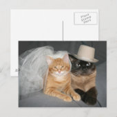 Carte Postale Mariée et fille Kitty (Devant / Derrière)