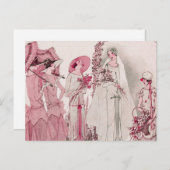 Carte Postale Mariée et membres du personnel (Devant / Derrière)