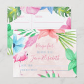 Carte Postale Mariée florale d'aquarelle tropicale pour être la  (Devant / Derrière)