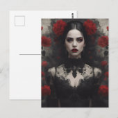 Carte Postale Mariée gothique (Devant / Derrière)