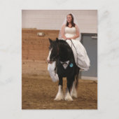 Carte Postale Mariée sur un cheval de chambre (Devant)