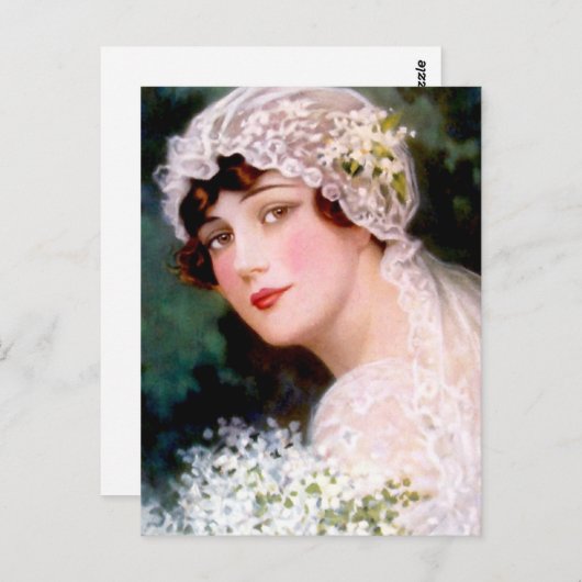 Carte Postale Mariée Vintage  (Devant / Derrière)