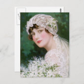 Carte Postale Mariée vintage (Devant / Derrière)