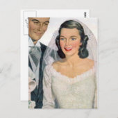 Carte Postale Mariée vintage et salle (Devant / Derrière)