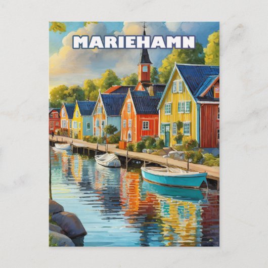 Carte Postale Mariehamn, joyau tranquille de l'archipel d'Åland (Devant)