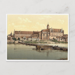 Carte Postale Marienburg, côté ouest, Prusse, Allemagne (c.-à-d.