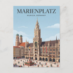 Carte Postale Marienplatz Munich Allemagne