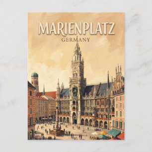 Carte Postale Marienplatz Munich Allemagne