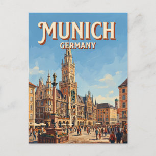 Carte Postale Marienplatz Munich Allemagne