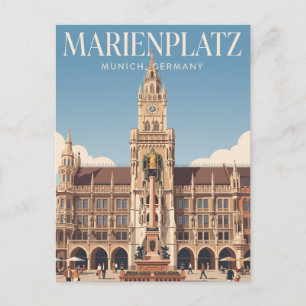 Carte Postale Marienplatz Munich Allemagne