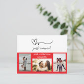 Carte Postale Mariés à peine 3 Photo Faire-part de Mariage (Debout devant)