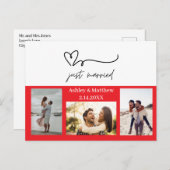 Carte Postale Mariés à peine 3 Photo Faire-part de Mariage (Devant / Derrière)