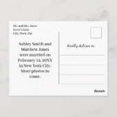 Carte Postale Mariés à peine 3 Photo Faire-part de Mariage (Dos)