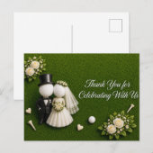 Carte Postale Mariés Balle de Golf Mariage (Devant / Derrière)