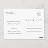 Carte Postale Mariés Botaniques & Joyeux Noël de Nouvelles Marié (Dos)