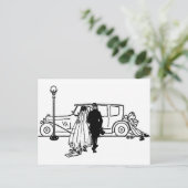 Carte Postale Mariés de style années 1920 (Debout devant)