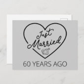 Carte Postale Mariés depuis 60 ans III (Devant / Derrière)